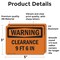 Signmission Clearance 9 Ft 6 In, 5 in W x Rectangle, Vinyl Decal OS-2PACK-WS-D-35-L-12022 - alternate 2
